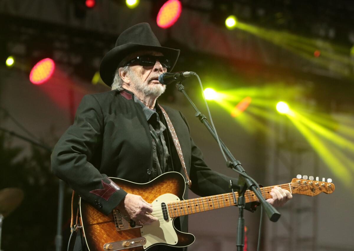 Singer-songwriter Merle Haggard at the Big Barrel Country Music Festival in Dover, Del., in June 2015.