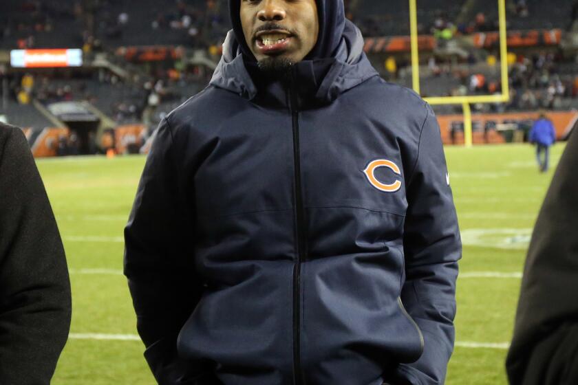 Bears wide receiver Kevin White leaves the field Jan. 6, 2019, after the team's playoff loss to the Eagles at Soldier Field.