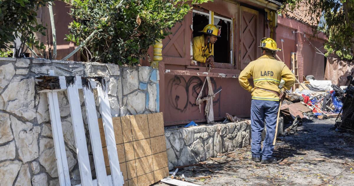 Pacific Eating Automotive constructing, one of many metropolis’s historic monuments, is badly broken in hearth