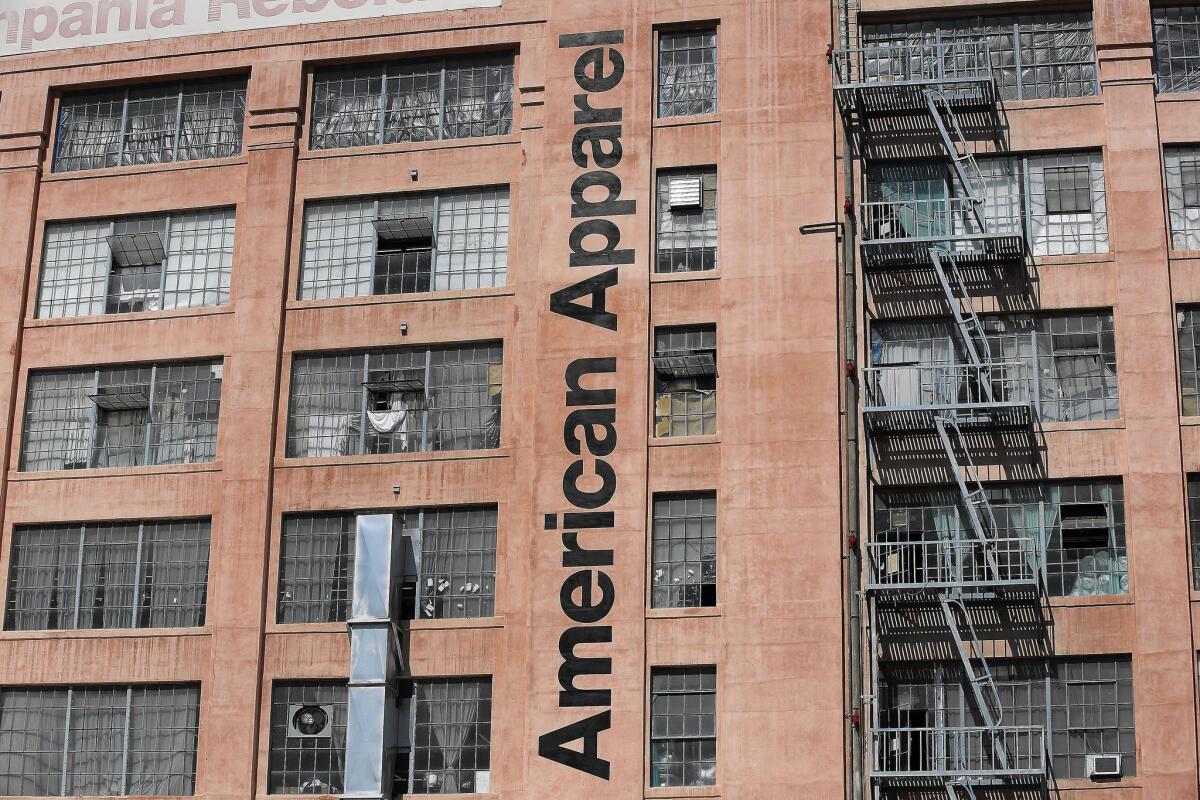 American Apparel employees have been venting their frustrations at protests in the parking lot outside the company's headquarters and sewing factory in downtown L.A.