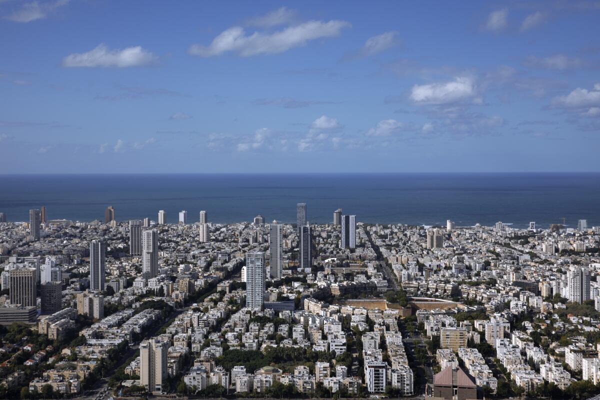 A general view shows the center of Tel Aviv.