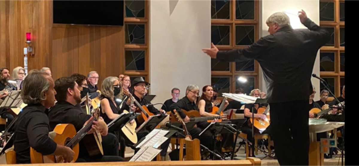 Music Director Peter Pupping and The Encinitas Guitar Orchestra
