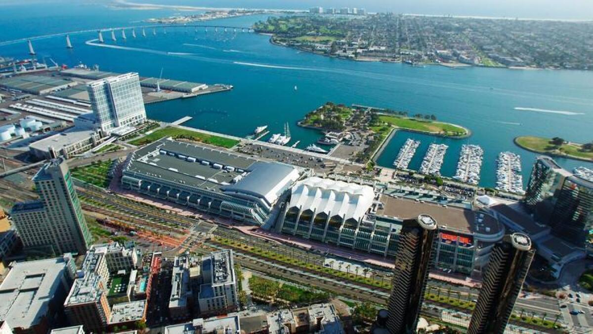 San Diego's bayfront convention center.