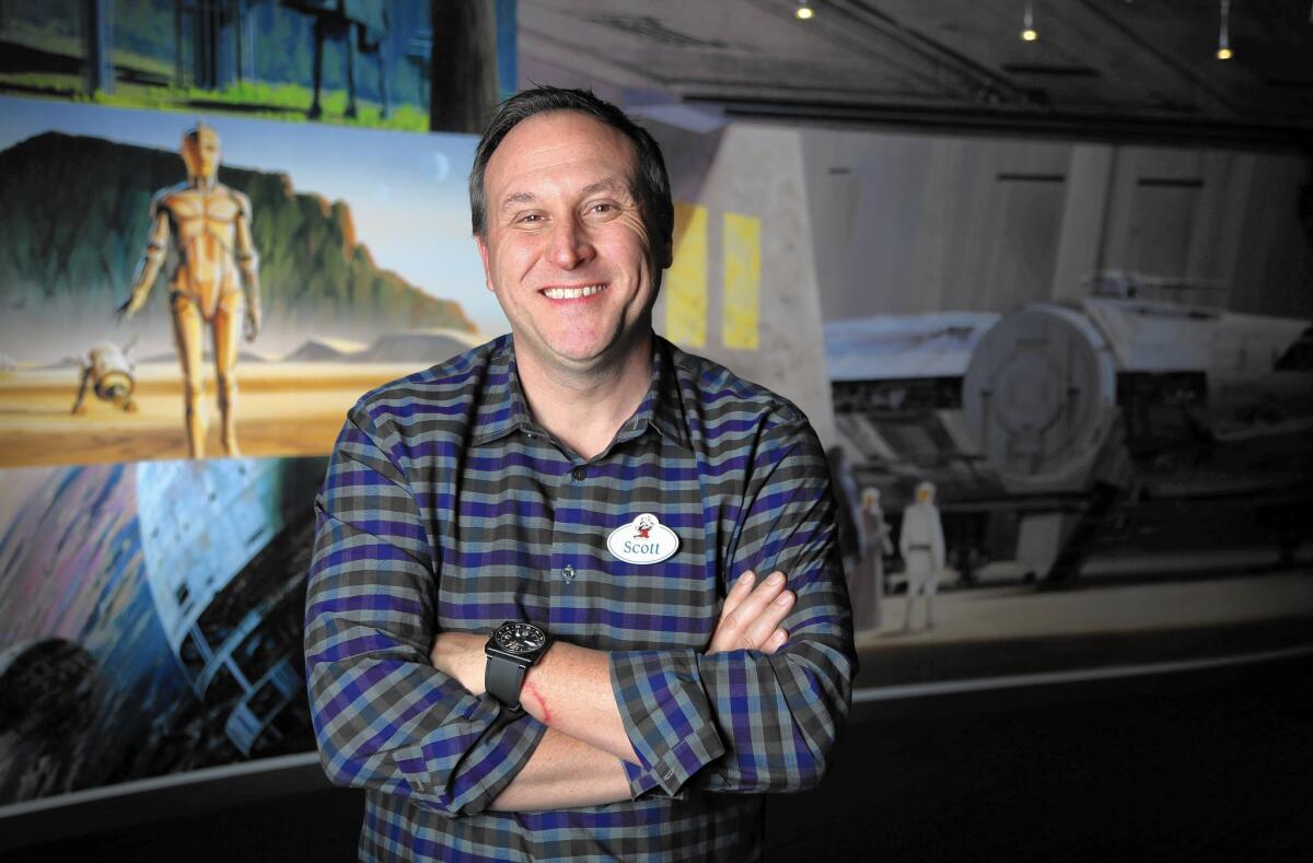 Scott Trowbridge, portfolio creative executive at Walt Disney Imagineering, says his job is to challenge experts to combine their skills even when he doesn’t understand all of the technology himself.