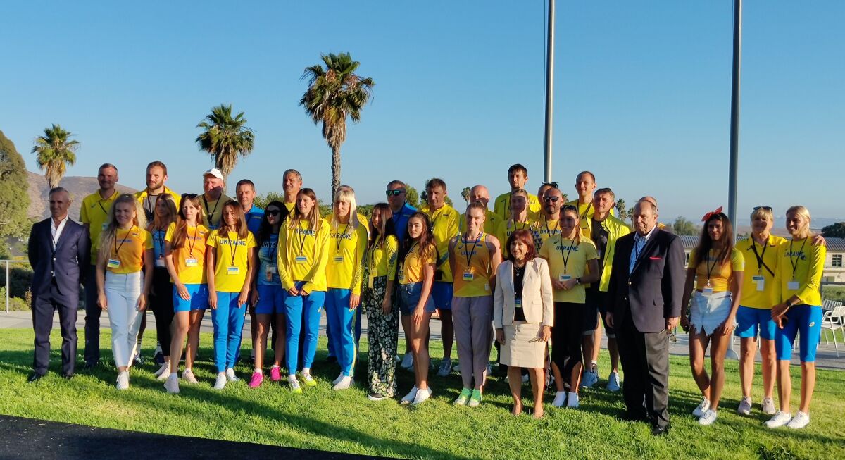 Ukraine's track and field team spent the last two weeks at the Chula Vista Elite Athlete Training Center.