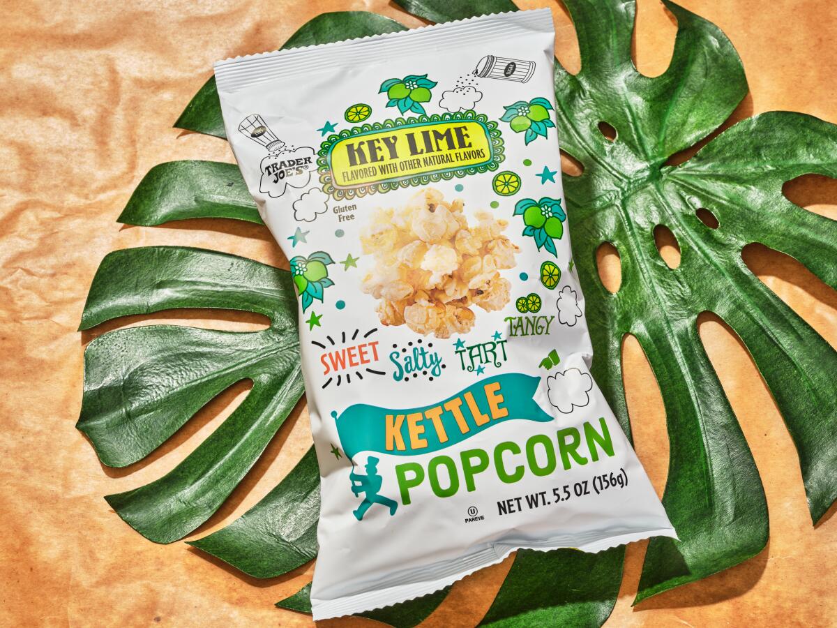 New summer items from Trader Joe's. Key lime kettle popcorn.