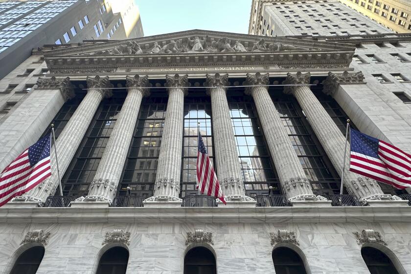 The New York Stock Exchange is shown on Tuesday, Aug. 13, 2024, in New York. (AP Photo/Peter Morgan)