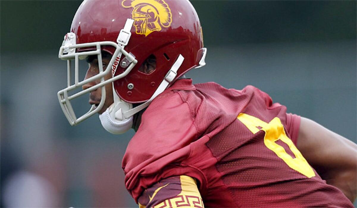 USC wide receiver George Farmer has looked good in spring practice for the Trojans after undergoing a major knee surgery last year.