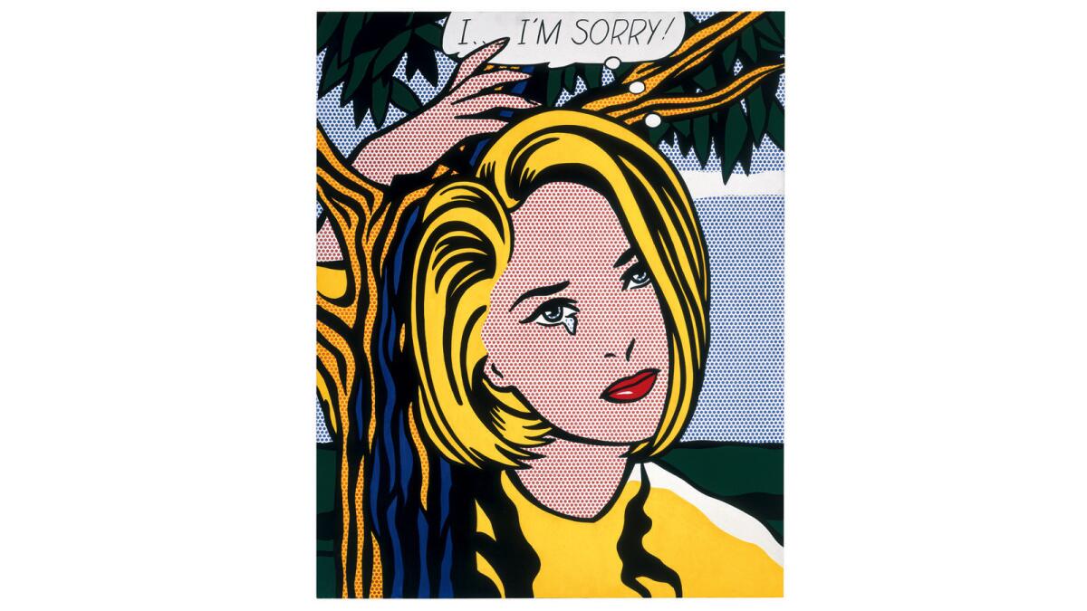 Roy Lichtenstein, "I...I'm Sorry!," 1965-66, oil and magna on canvas, 60 x 48 in. (152.4 x 121.92 cm)