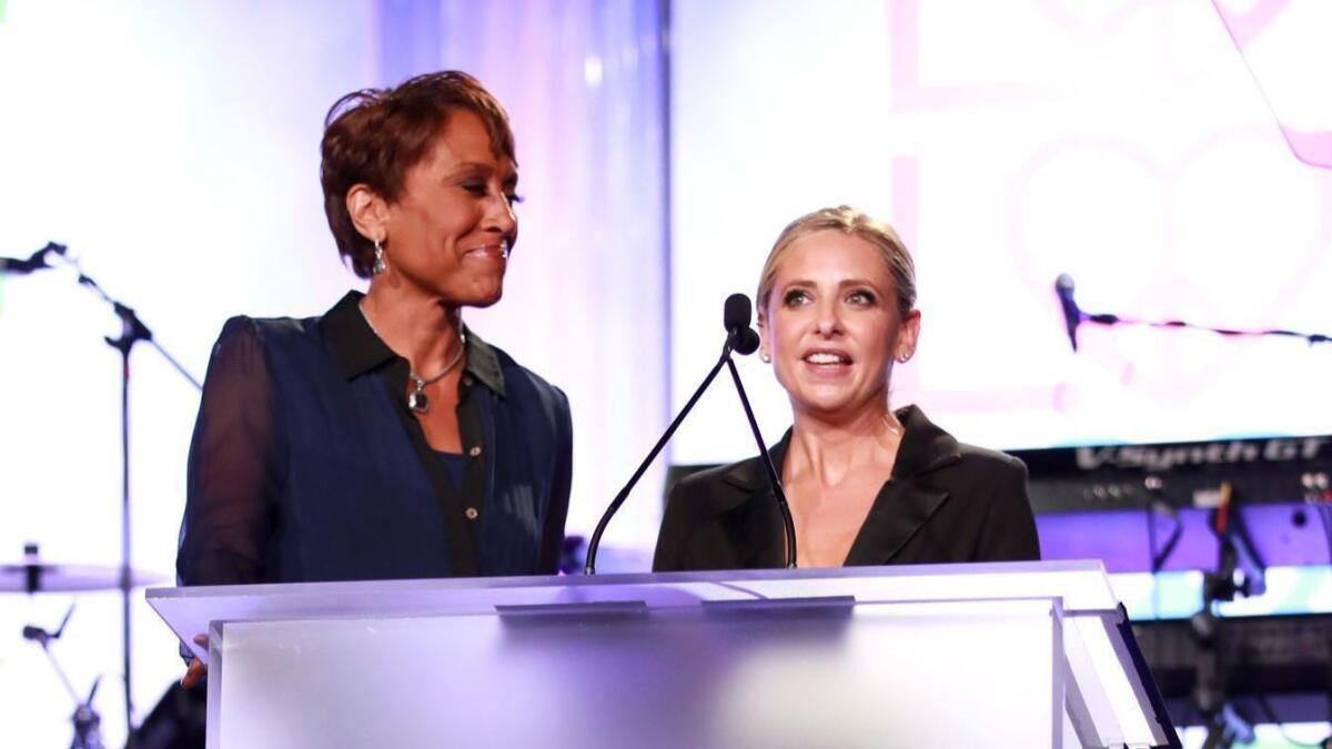 Robin Roberts, left, and Sarah Michelle Gellar.