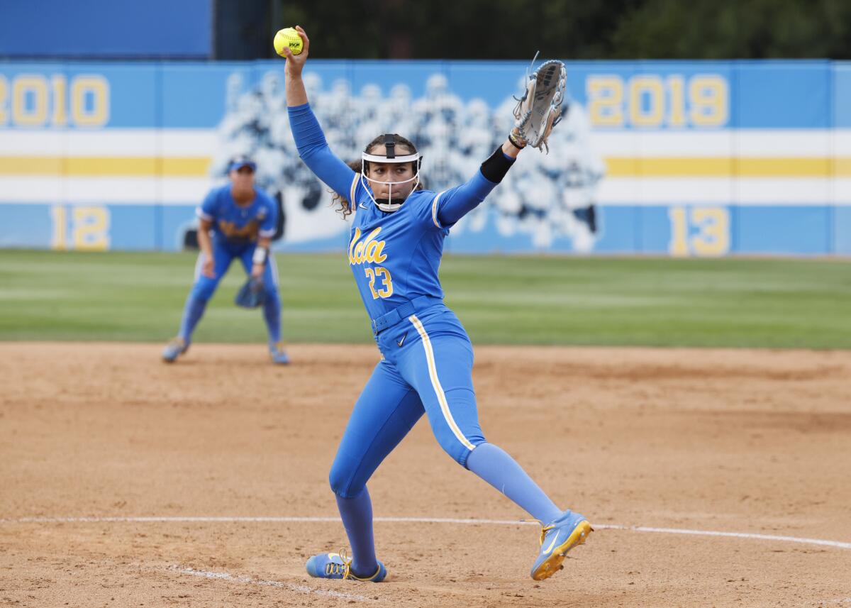UCLA pitcher Taylor Tinsley delivers against UC Santa Barbara in the Los Angeles Regional on Friday.