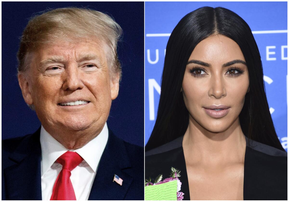 President Trump and Kim Kardashian West