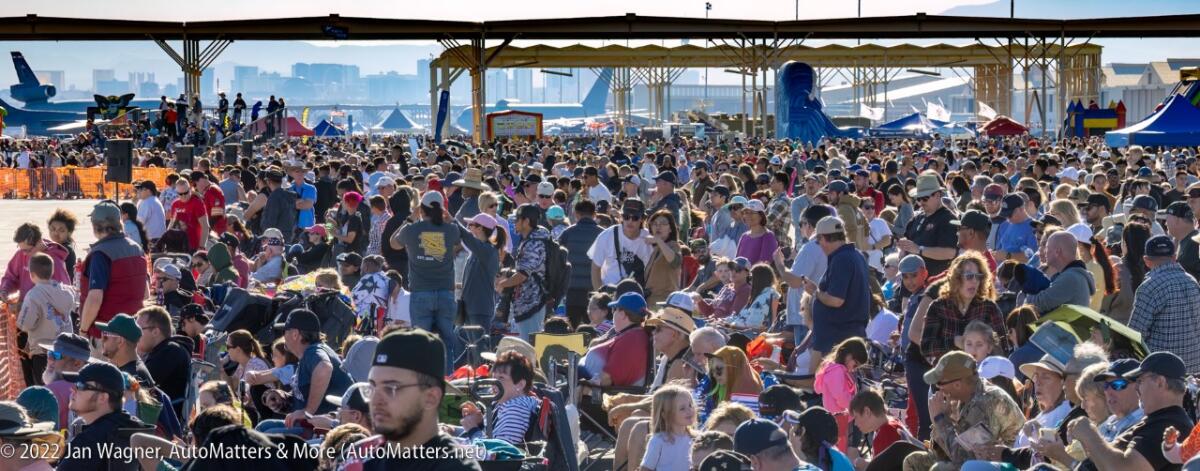 Massive crowd on the flight line.