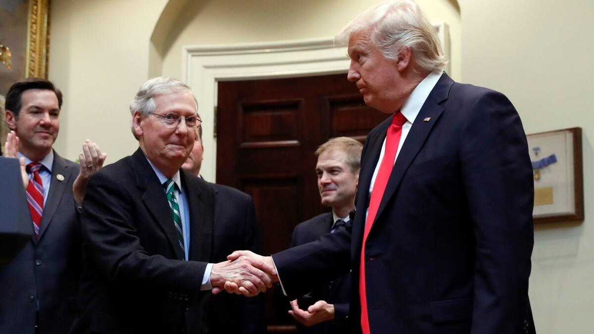 In February, when President Trump and Senate Majority Leader Mitch McConnell shook hands during a White House ceremony, they had high hopes for their legislative agenda.