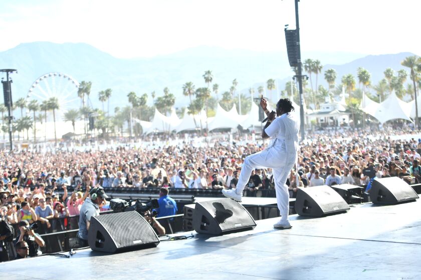 Rapper Pusha T performs at the Coachella Valley Music and Arts Festival in 2019