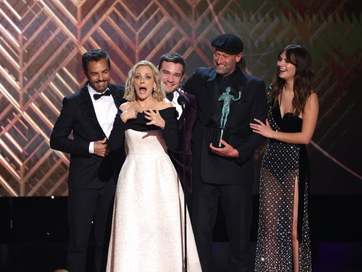 The cast of "CODA" at the SAG Awards.