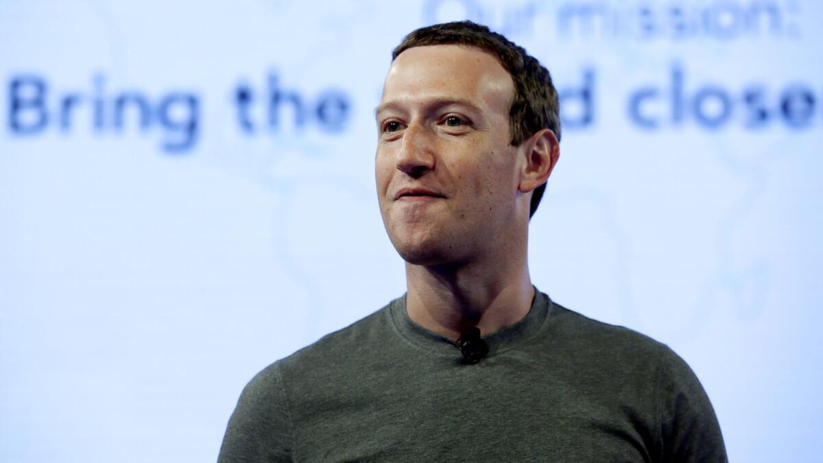 Facebook CEO Mark Zuckerberg in Chicago in June.