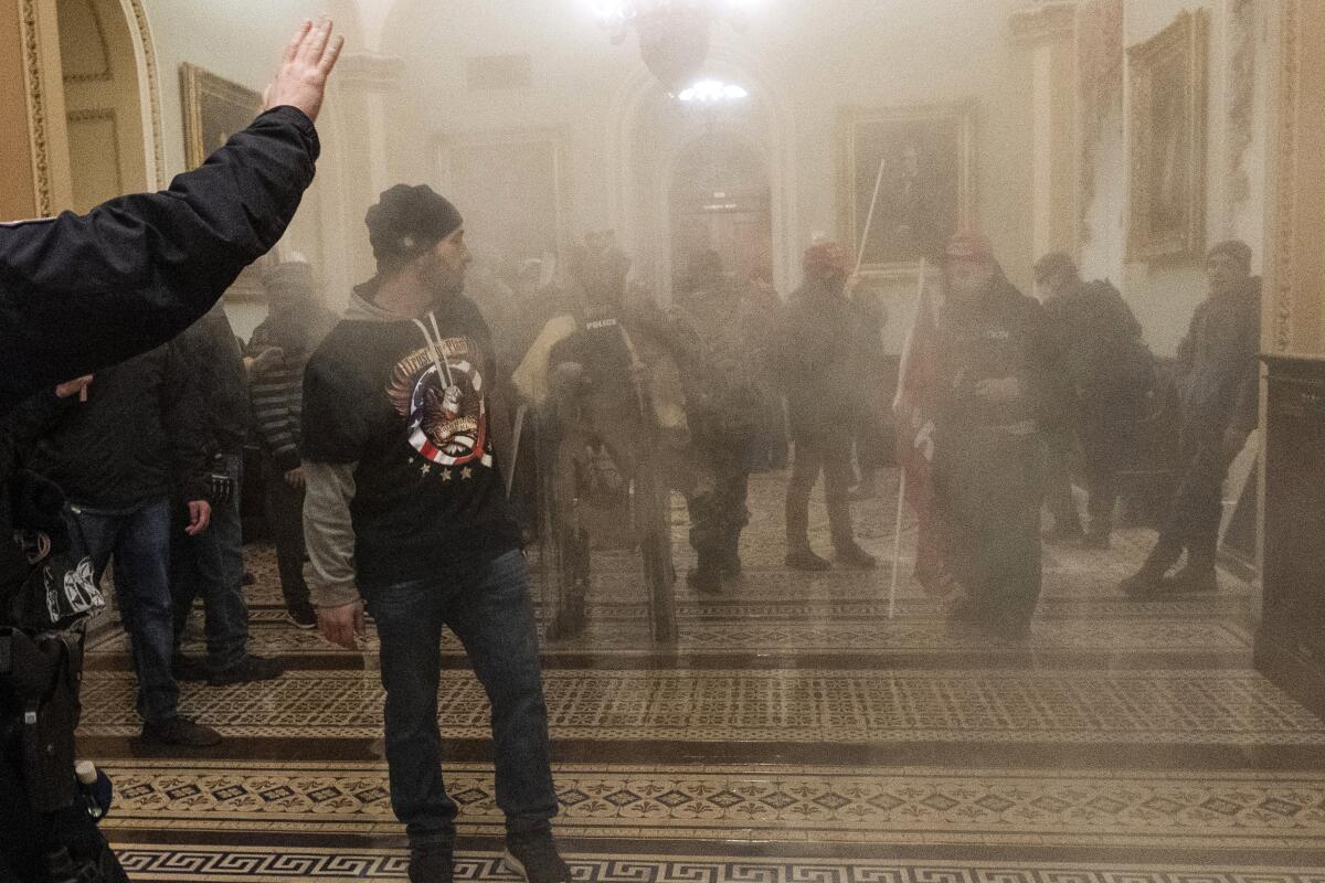 Una escena del asalto al Capitolio en Washington 