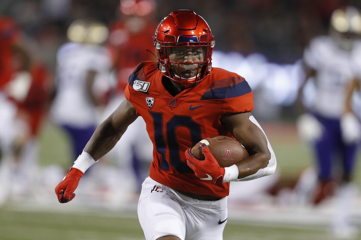 Arizona wide receiver Jamarye Joiner might see time at quarterback against the Trojans.