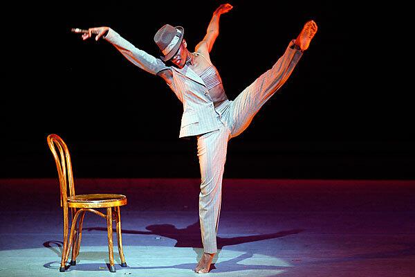 Rachael McLaren performs in "The Evolution Of A Secured Feminine" by the Alvin Ailey American Dance Theatre at the Dorothy Chandler Pavilion at the Music Center in Los Angeles on April 8.