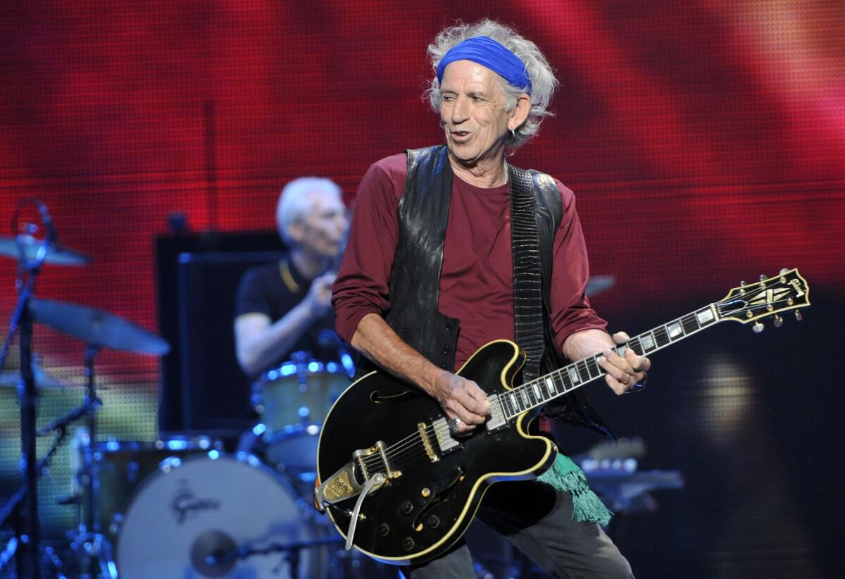 "Gus & Me: The Story of My Granddad and My First Guitar," a children's book co-written by Keith Richards, is to be published in the U.S. in September by Little, Brown Books for Young Readers. Above, Richards performing last year in Los Angeles.