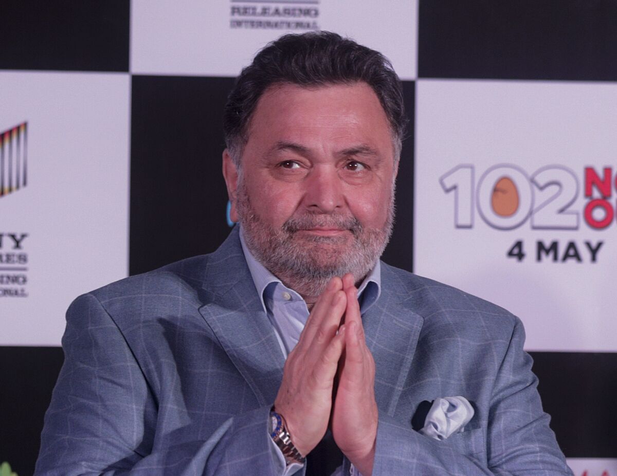 Bollywood actor Rishi Kapoor arrives at a film event in April 2018.