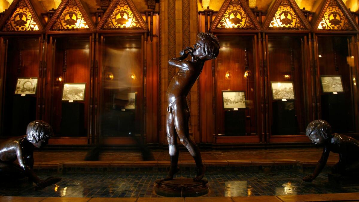 The lobby of the Fine Arts Building in downtown Los Angeles, which opened in 1926 and was sold this week for $43 million to a Santa Barbara investment firm.