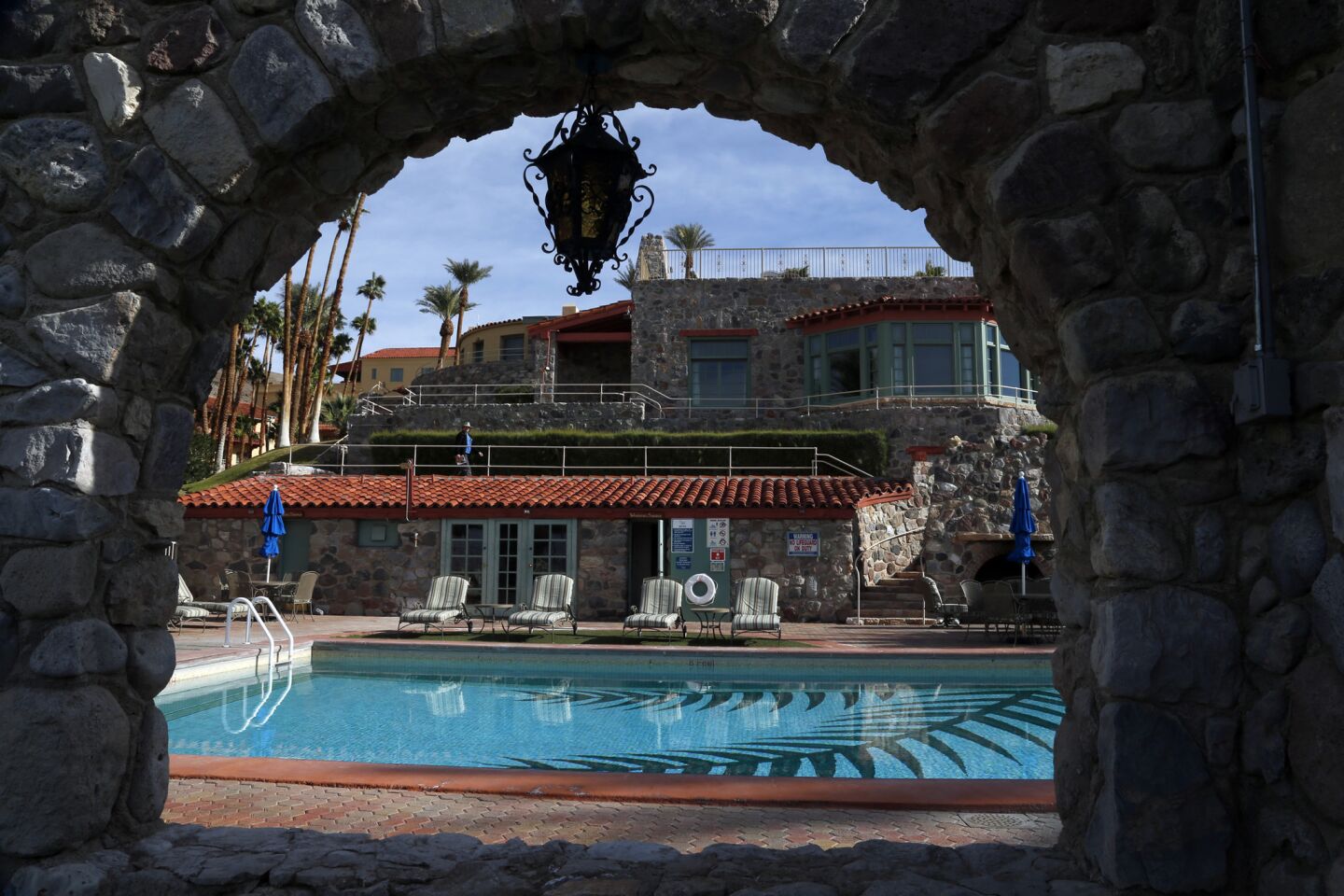 The inn was built by the Pacific Coast Borax Company and opened in 1927 with a spring-fed swimming pool.