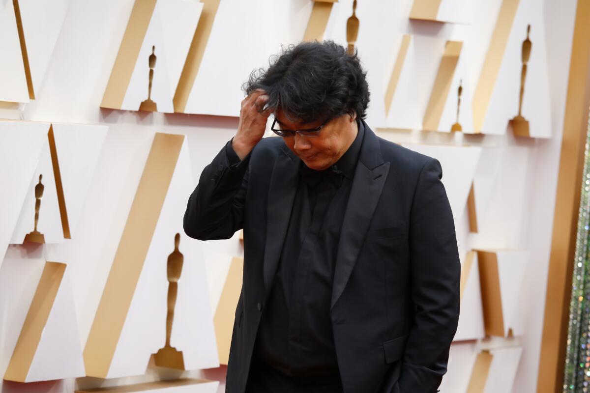 "Parasite" director Bong Joon Ho arriving at the 92nd Academy Awards.