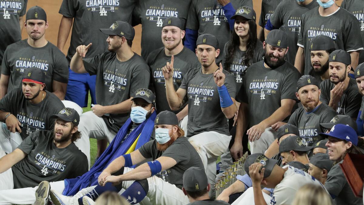 Where to buy Los Angeles Dodgers World Series Championship 2020 gear:  Shirts, hats, face masks, memorabilia 