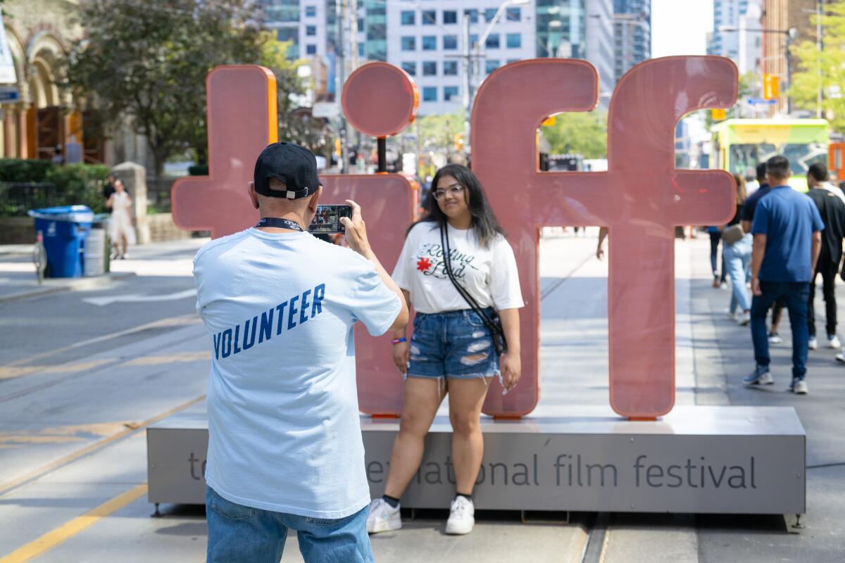 A street scene at the Toronto International Film Festival.