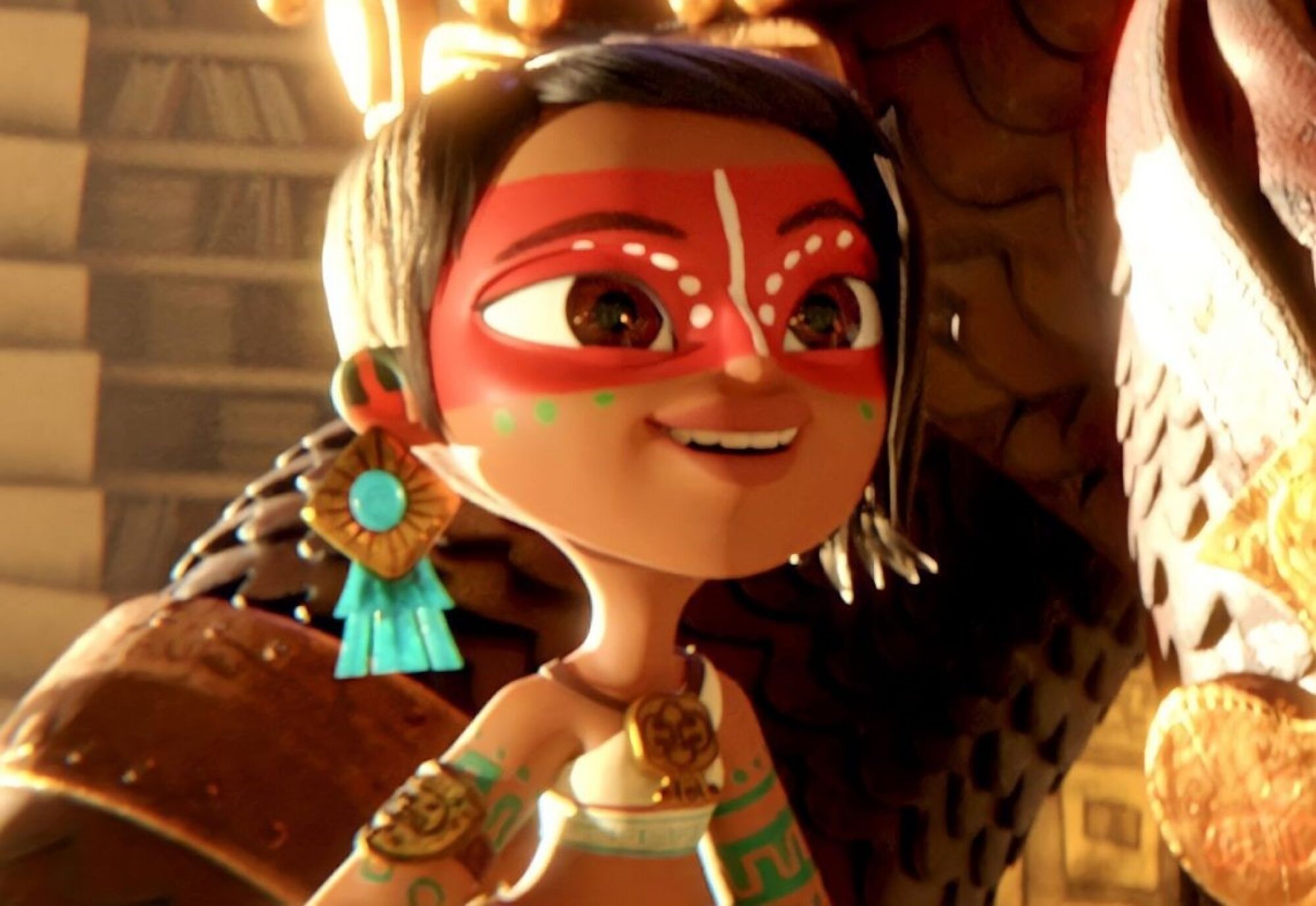 Zoe Saldaña encarna a Maya en la serie animada "Maya and the Three" que estrena este 22 proximamente.