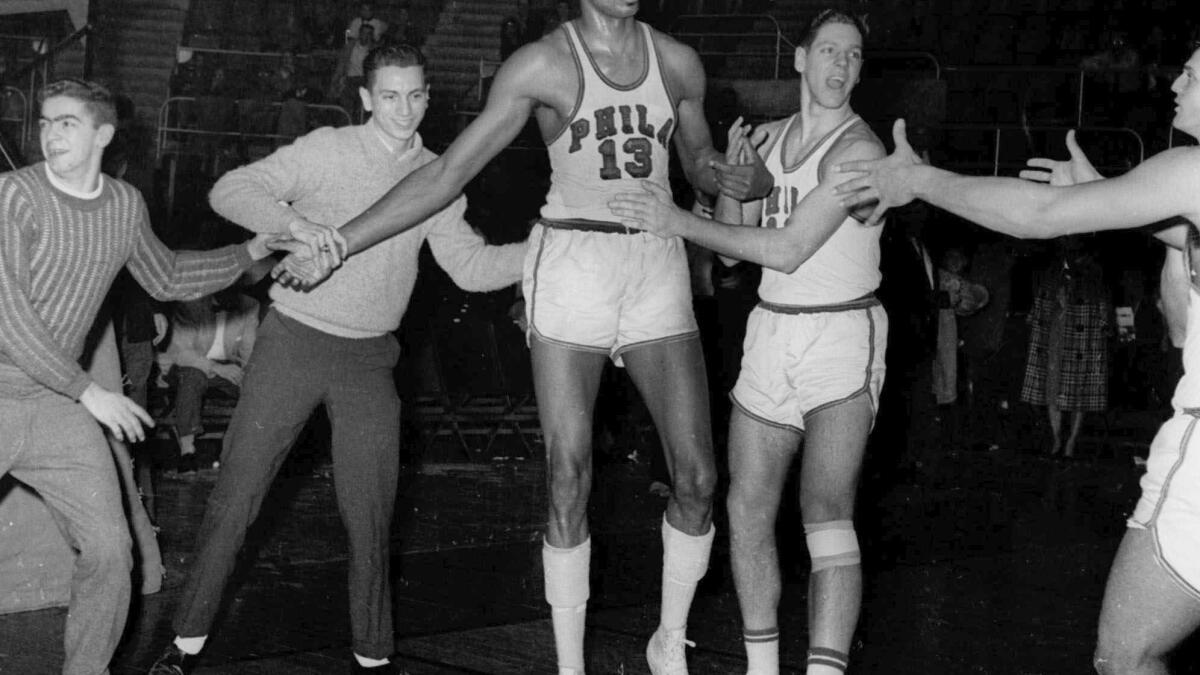 Wilt Chamberlain 13 Philadelphia Warriors White Basketball Jersey