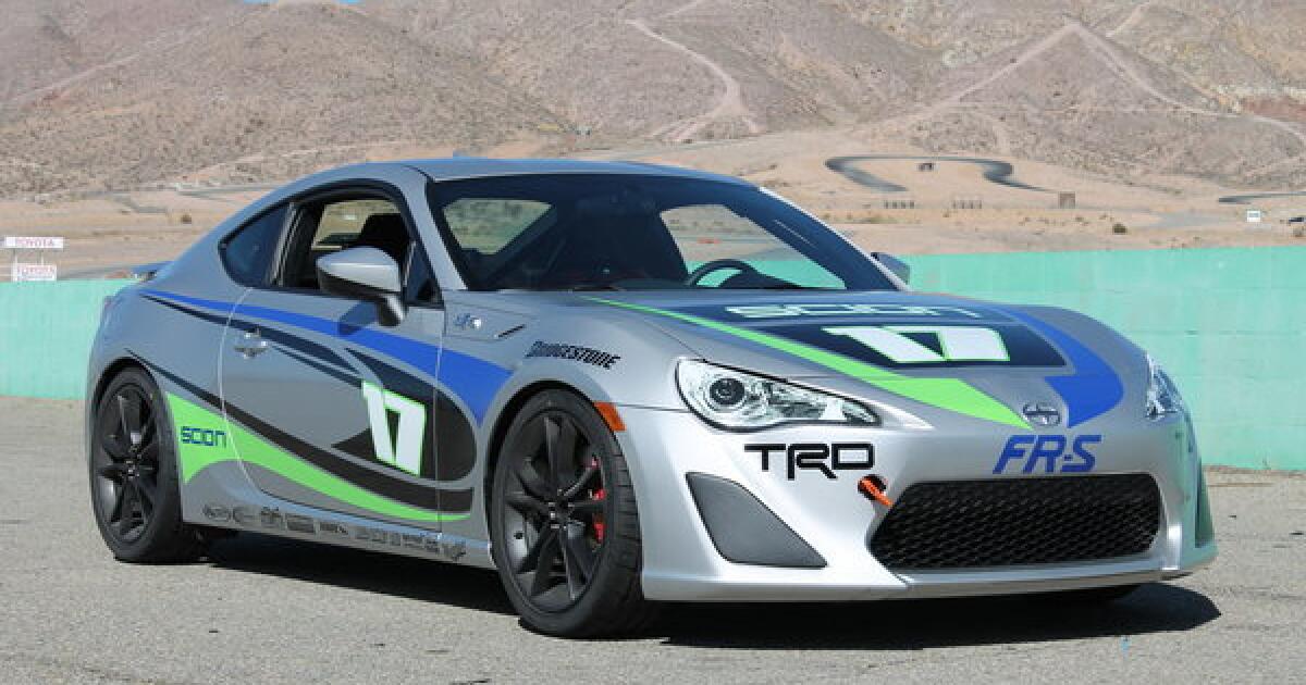 Grand headed to Race-prepped Scion Long Times Angeles - Prix FR-S race Los celebrity Beach