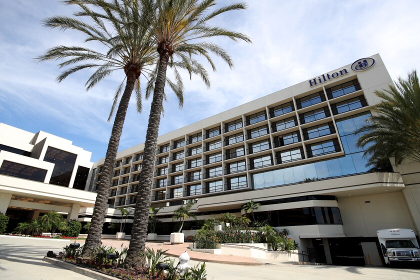 The Hilton Orange County/Costa Mesa hotel.