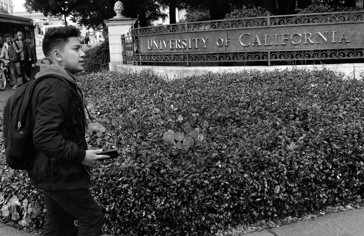 Ismael Chamu arrives at UC Berkeley after a 90-minute trip by foot and BART train.