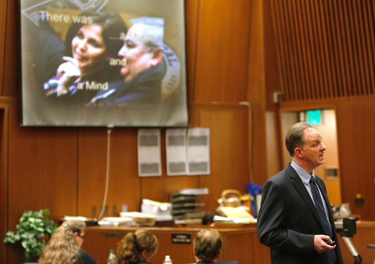 Prosecutor Max Huntsman delivers his closing argument in Angela Spaccia's corruption trial.