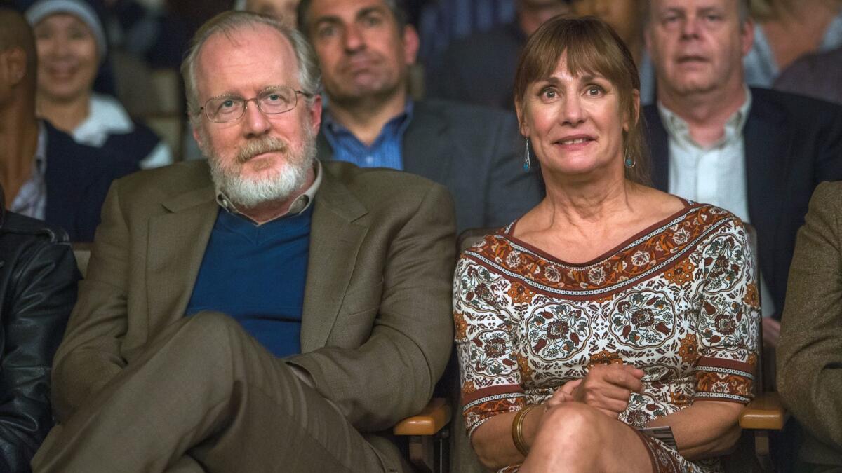 Tracy Letts and Laurie Metcalf in a scene from "Lady Bird."