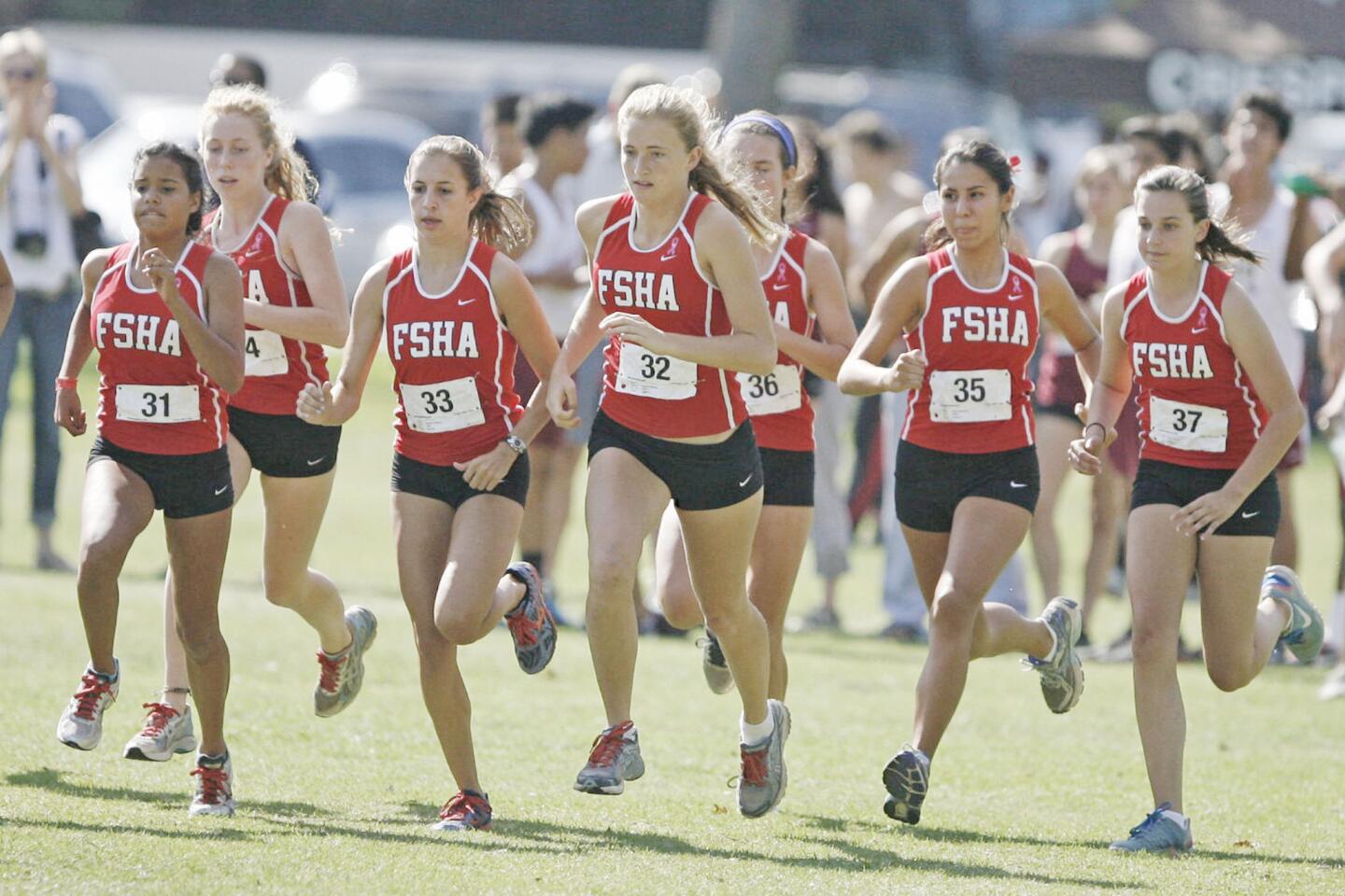 FSHA runners participate in a meet at Balboa Park in Encino on Thursday, October 4, 2012.