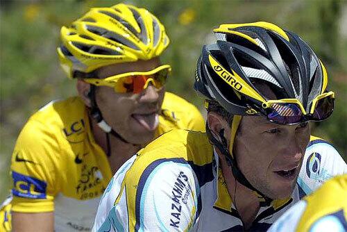 Rinaldo Nocentini and Lance Armstrong