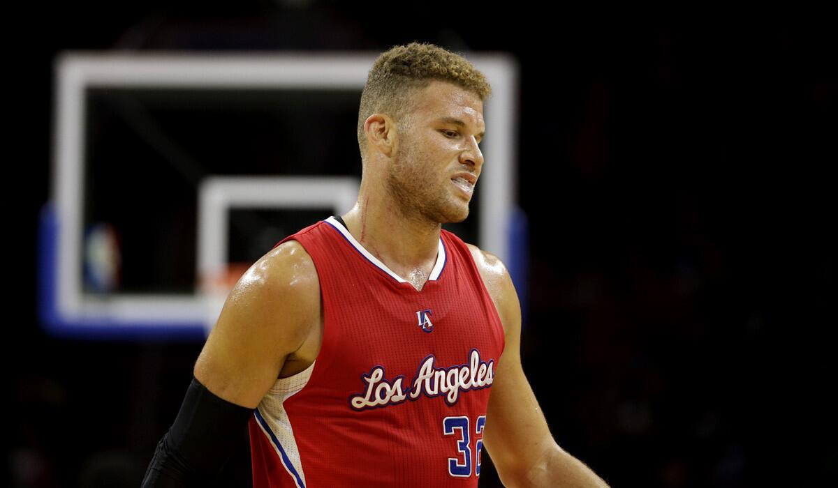 Clippers' Blake Griffin in action during the Clippers', 119-98, win over the Philadelphia 76ers on Friday.
