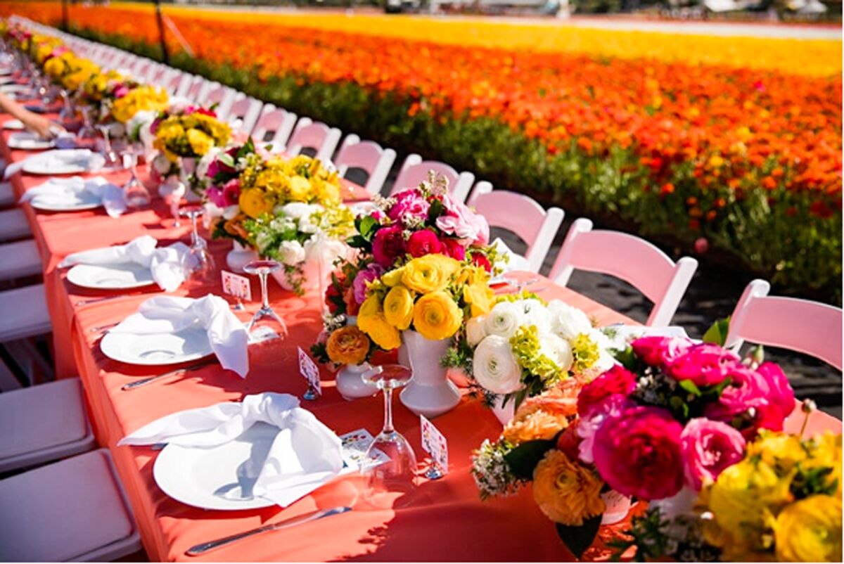El tour de cena American Grown Field to Vase llega a The Flower Fields en Carlsbad el 21 de abril.
