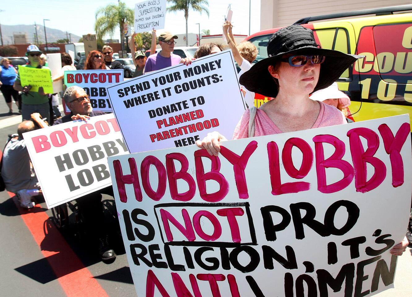 Photo Gallery: Hobby Lobby protest at Burbank store's grand opening