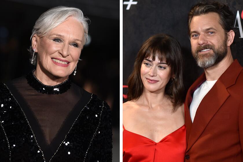 Left: Glenn Close arrives at the second annual Academy Museum gala at the Academy Museum of Motion Pictures on Saturday, Oct. 15, 2022, in Los Angeles. (Photo by Jordan Strauss/Invision/AP) Right: Joshua Jackson, left, and Lizzy Caplan arrive at the premiere of "Fatal Attraction" on Monday, April 24, 2023, at the Pacific Design Center in West Hollywood, Calif. (Photo by Richard Shotwell/Invision/AP)