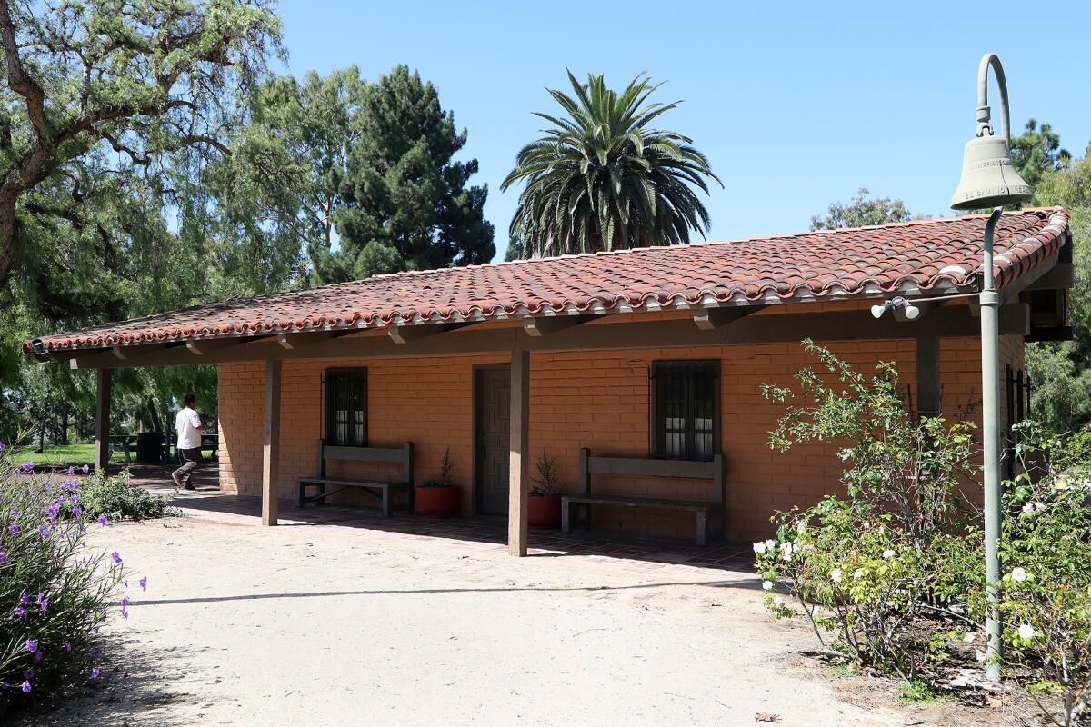 The Diego Sepulveda Adobe building at Estancia Park in Costa Mesa.