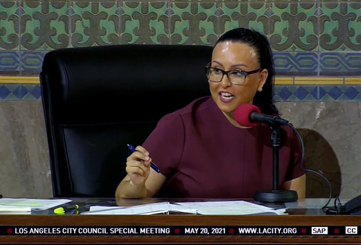 Los Angeles City Council President Nury Martinez before her resignation. 