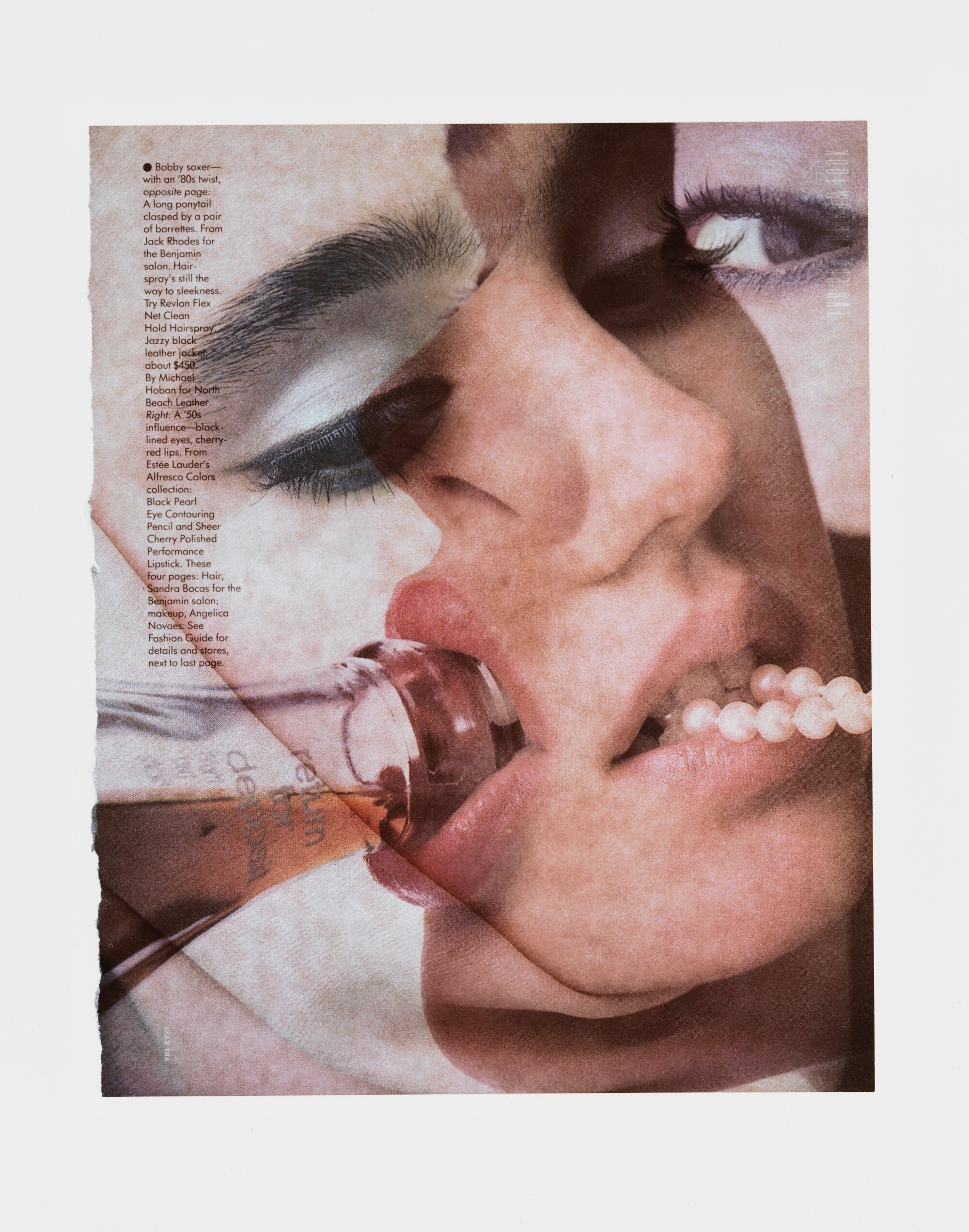 Robert Heineken, Recto/Verso #7: 'Strong Teeth Make Good Art', Anne Tucker, 1988, Dye Destruction Print, 14 × 11 inches