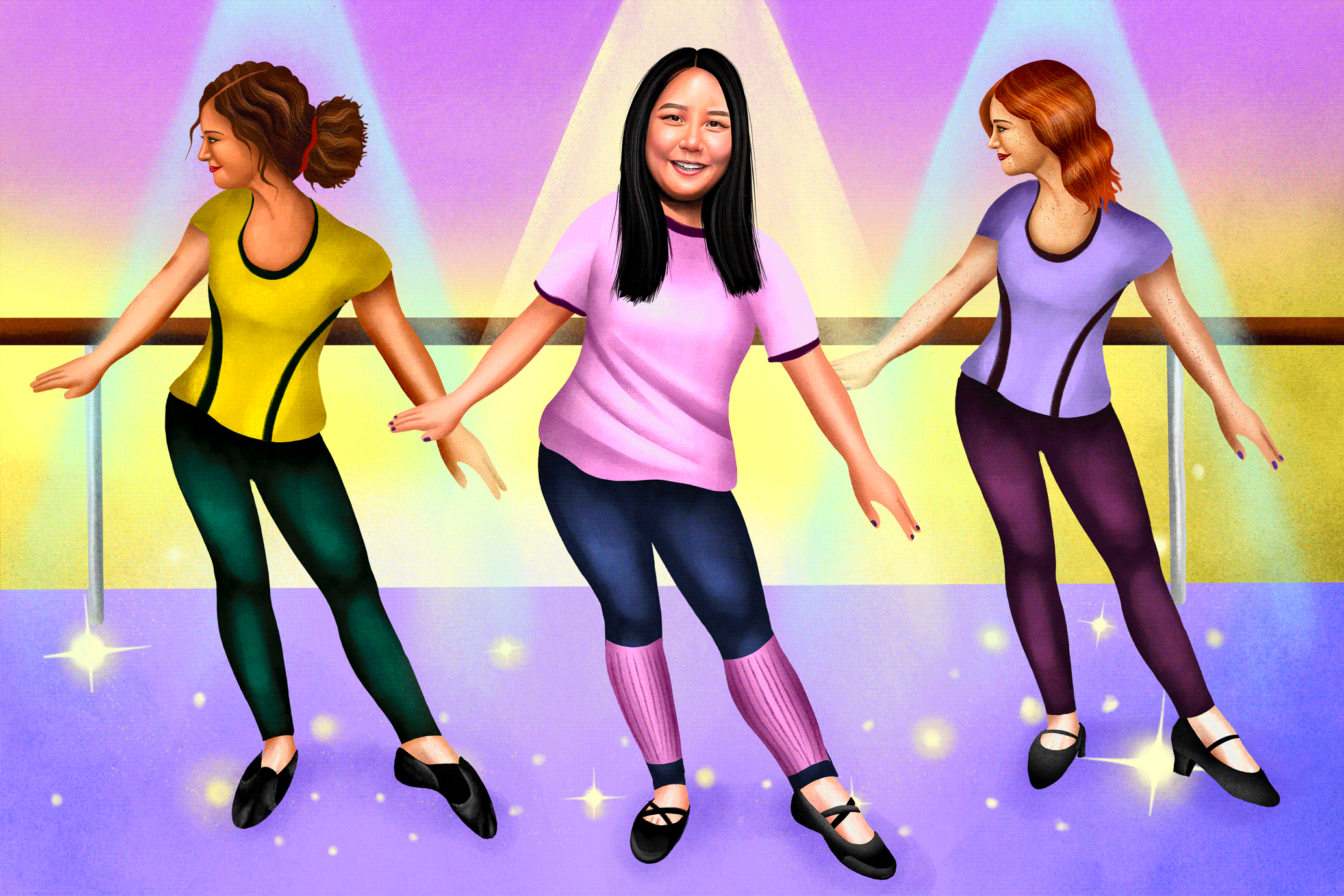 Illustration/gif of a choreographer for a story about how to be a choreographer in Hollywood.
