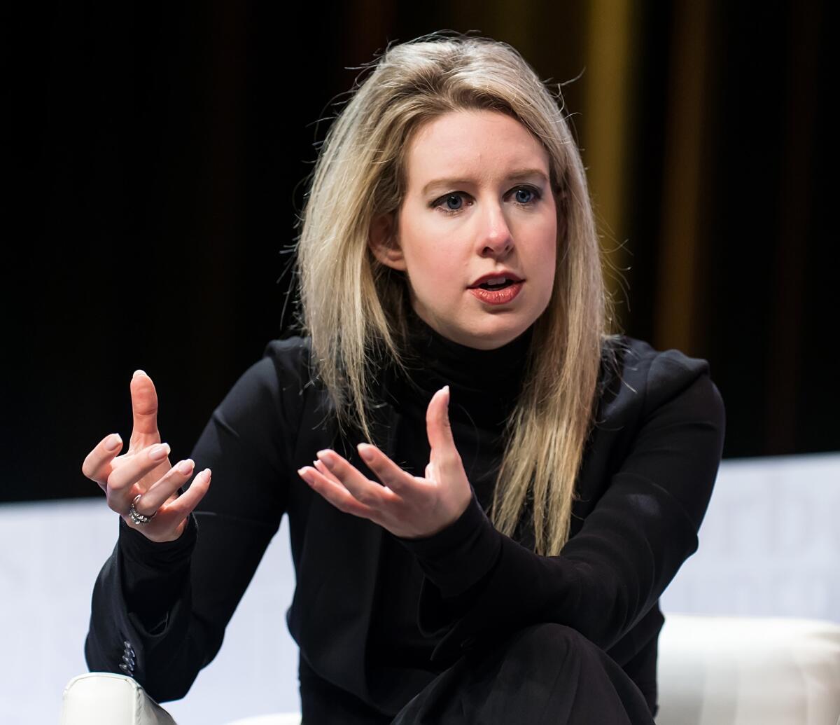 Elizabeth Holmes, founder and CEO of Theranos, attends the Forbes Under 30 Summit at Pennsylvania Convention Center in Philadelphia in October.