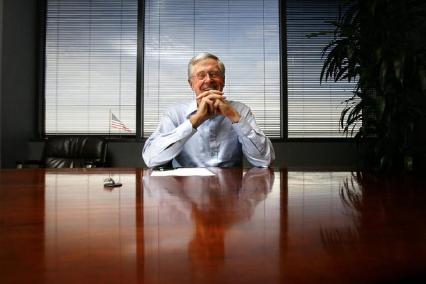 Charles Koch, chairman of the board and chief executive officer of Koch Industries, in his office in Wichita, Kan.